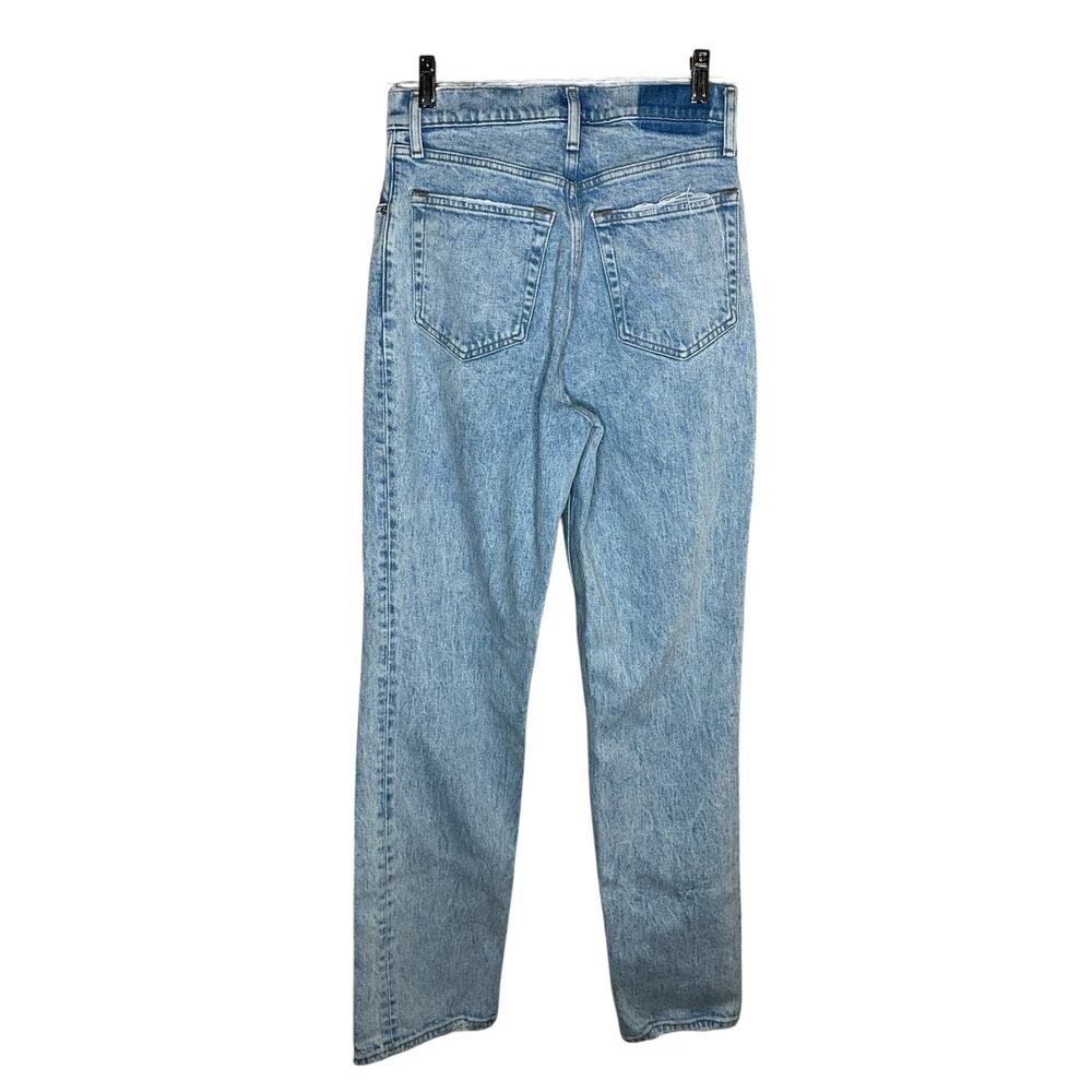 Abercrombie & Fitch The 90 Straight Leg Ultra High Rise Washed Blue Jeans Size 4 - Picture 9 of 12